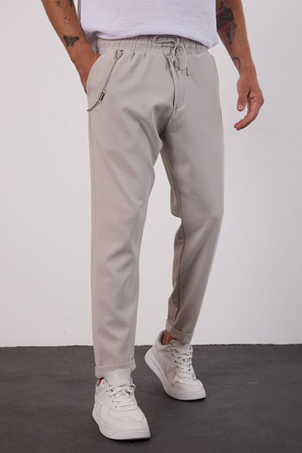 Gray Lightweight Loose Cut Seasonal Jogger Pants