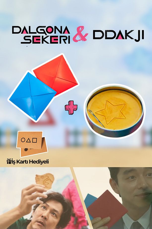 Squid Game Oyun Seti 2'li Squid Game Şeker ve ddakji - 1