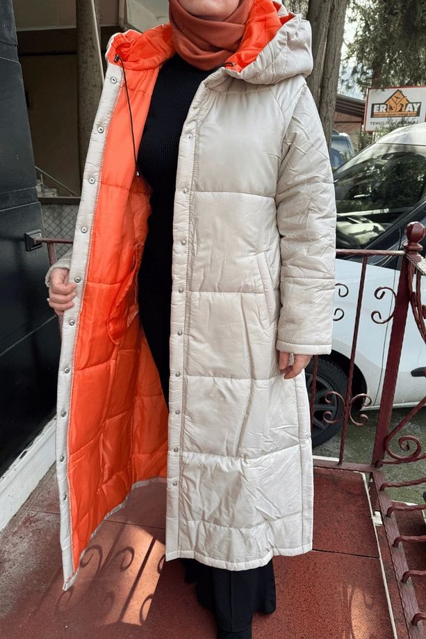 İnvee Şişme Mont Bej 6681 - 4