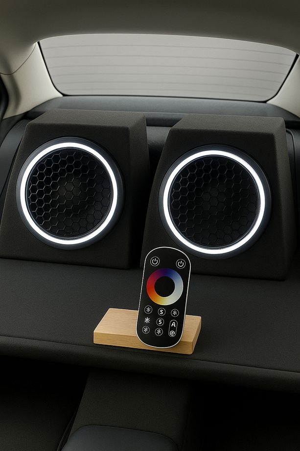 16 CM Dokunmatik Kumandalı Neon Işıklı Midrange Hoparlör Kapağı 2 Takım 4 adet - 5