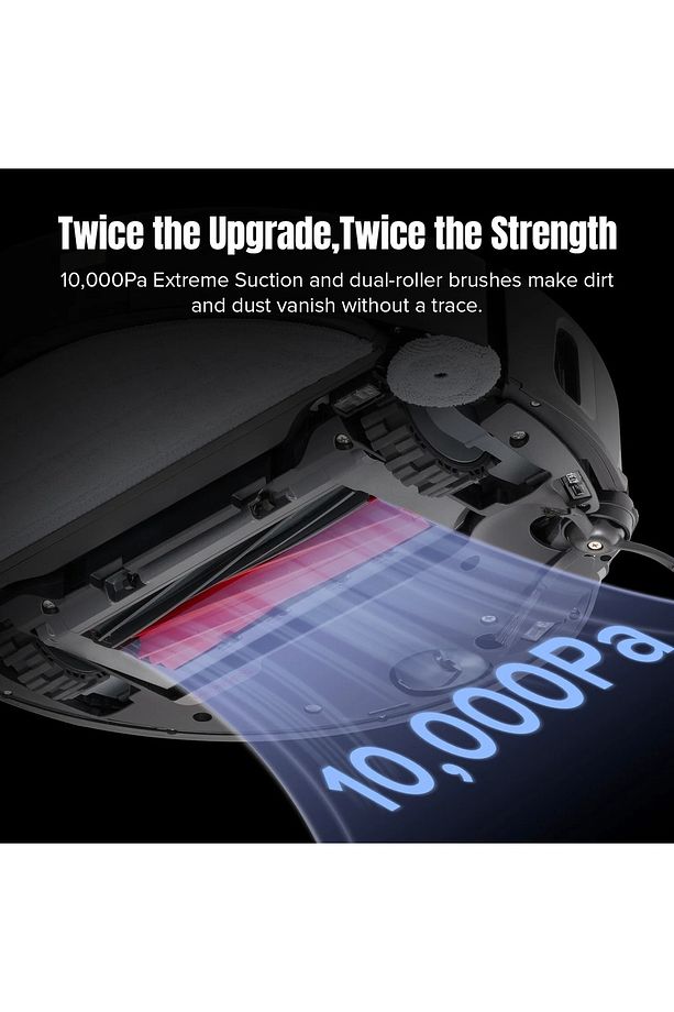 10000pa Yüksek Emiş Gücü Ultra Mop, Wi-fi Android-apple Uyumlu Premium Robot Süpürge - 6