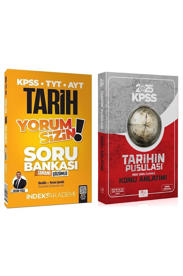 Cba Indeks 2025 Kpss Tarihin Pusulası Konu Yorum Sizin Soru Bankası 2 Li Set - Ismail Adıgüzel C - 1