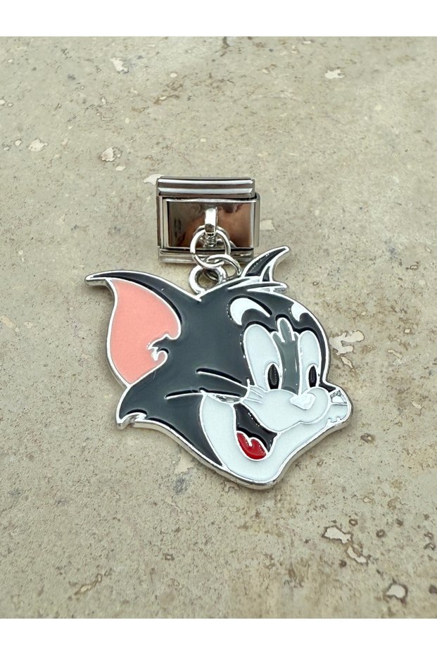 Tom and Jerry Figured Steel Charm I Italian Bracelet Steel Charm I Cute Cat Figured Steel Charm