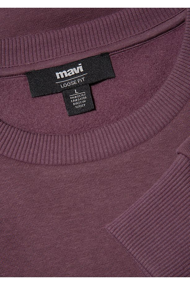 Bisiklet Yaka Mor Basic Sweatshirt 0s10276-70260 - 6