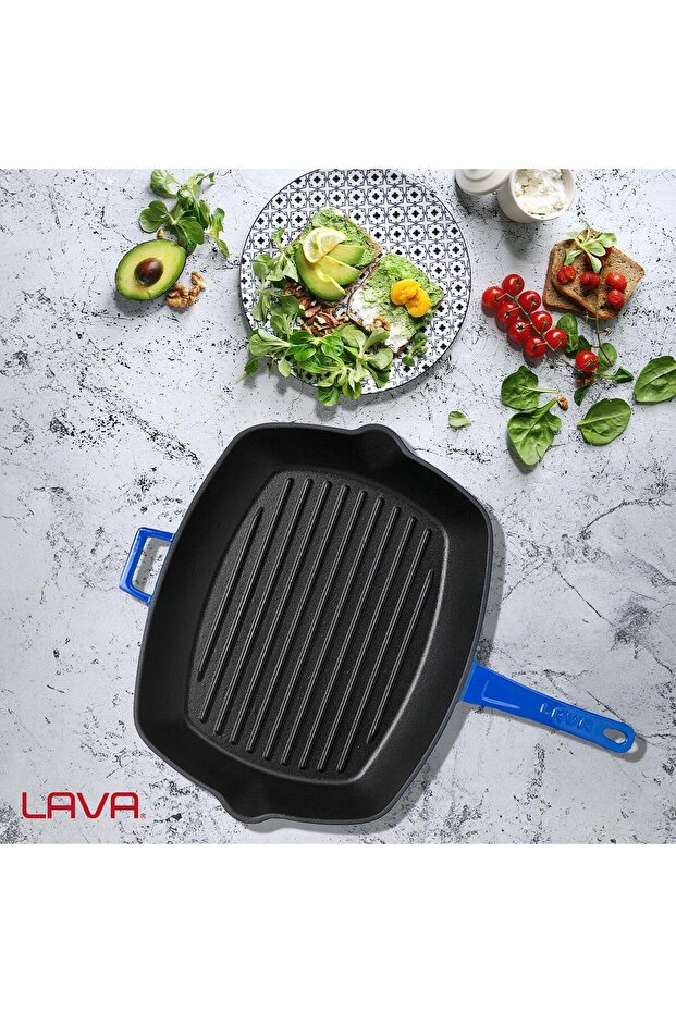 26x32cm Rectangular Grill - Iron Solid and Handle Pan - 7