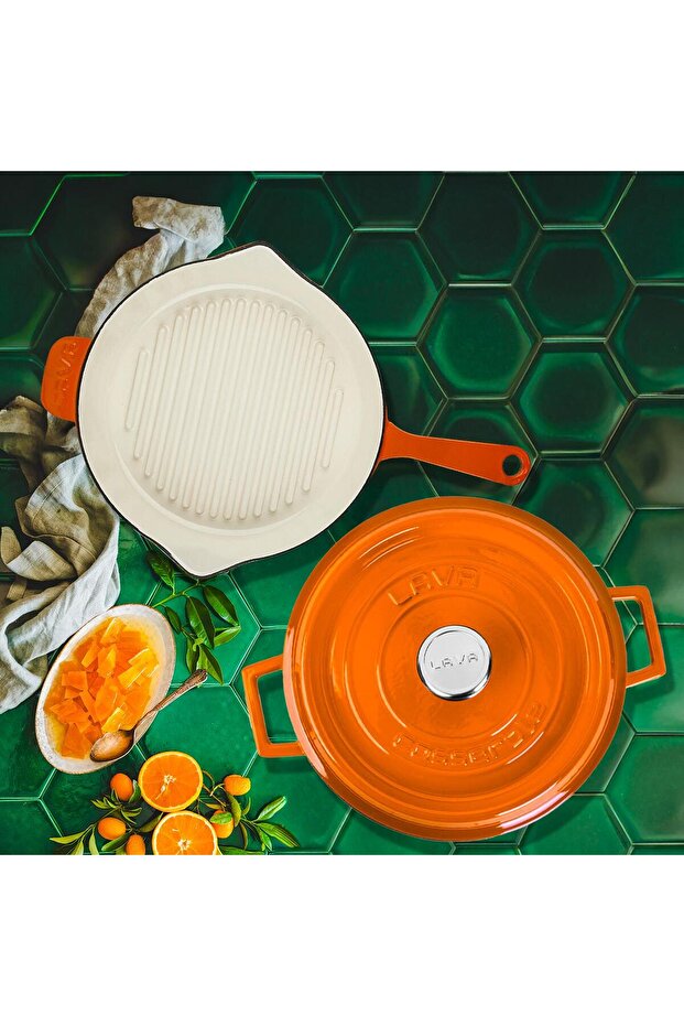 Döküm 2x Edition Serisi Özel Koleksiyon Döküm Demir Tencere & Tava Seti - 9