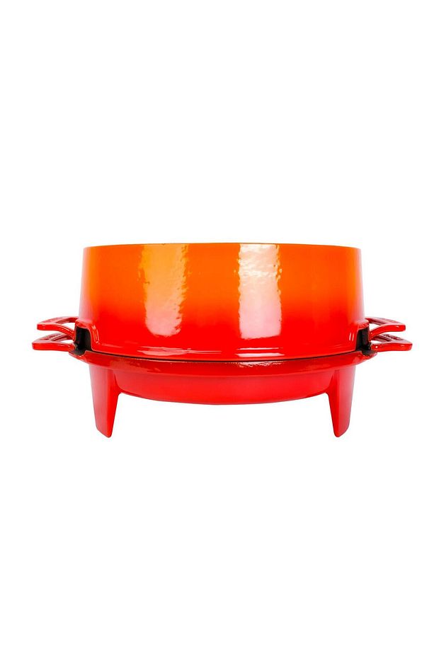 Döküm Yuvarlak Mangal Izgara Set Döküm Demir Yekpare Çift Kulplu Çap (Ø)36cm. - 2