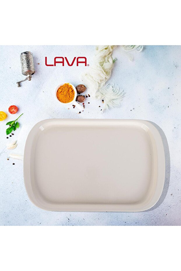 Döküm Dikdörtgen Servis Tabağı Ölçü 32x20cm. - 5