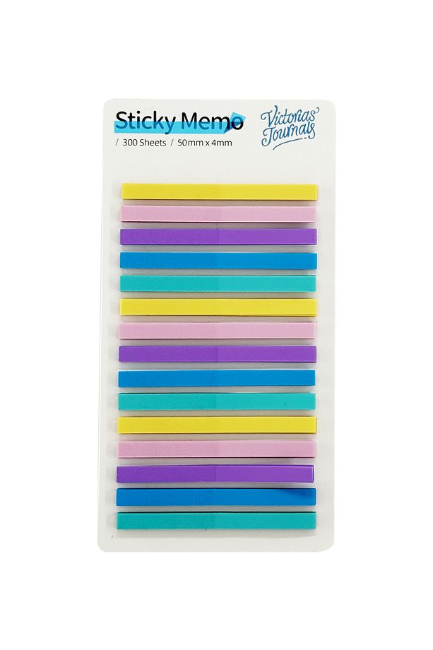 Yapışkanlı Şerit 4.4x0,4 cm 15 renk x 20 yaprak - 5