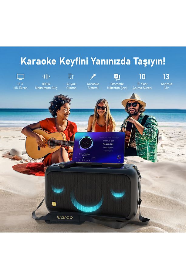 Partybox Break X1 460w Karaoke Bluetooth Hoparlör Seti, Dahili 13.3" Tablet, 2 Adet Mikrofon - 2