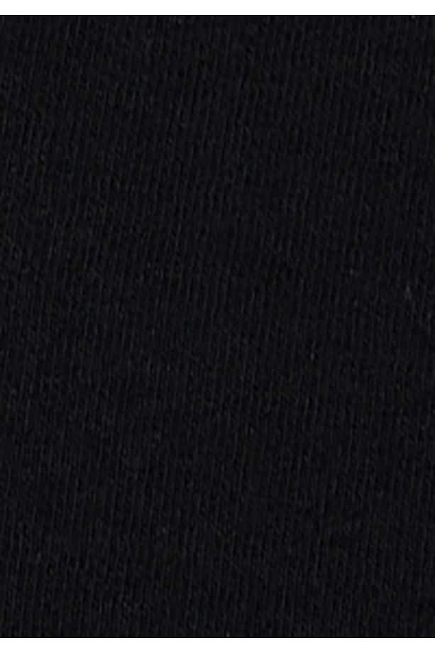 Slim Fit Placket Neck Düz Erkek Siyah Kısa Kol Tişört - 5