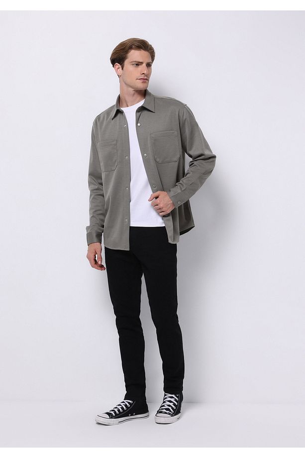 Slim Fit Düşük Bel Dar Paça Erkek Siyah Jean Pantolon - 4