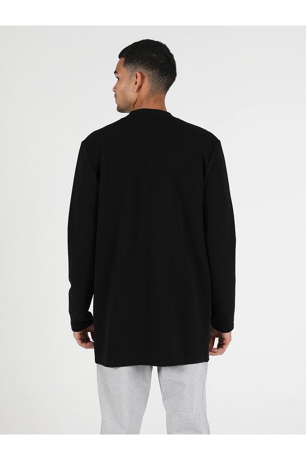 Regular Fit Erkek Siyah Hırka - 2