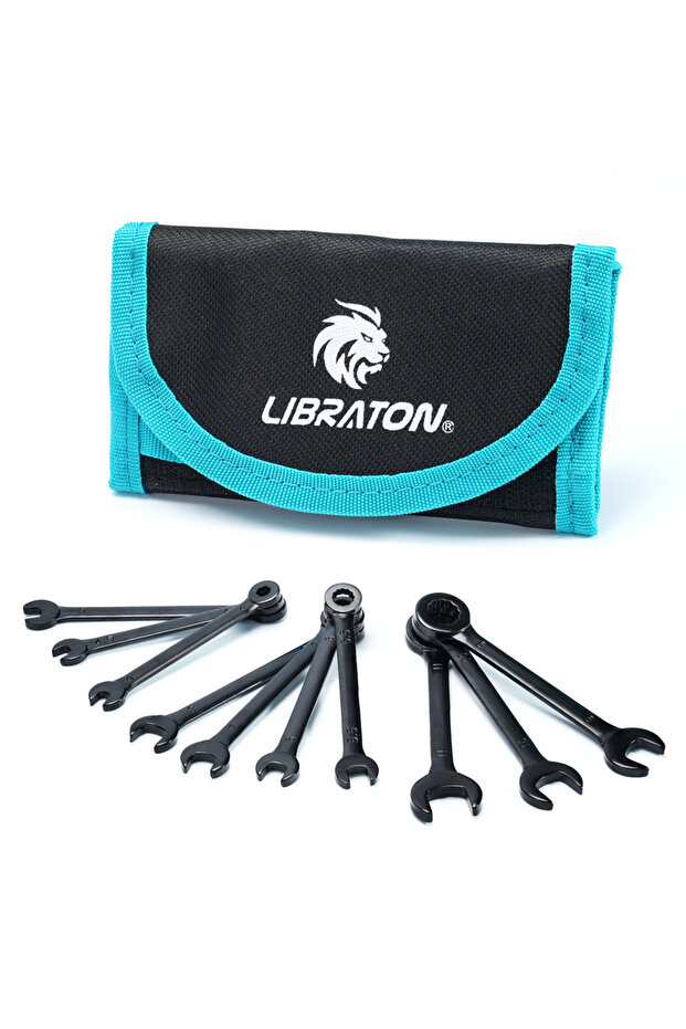 Metric LIBRATON 10-Piece Mini Wrench Set Metric 4-11mm / SAE 5/32"-7/16" Premium Carbon Steel Lightw
