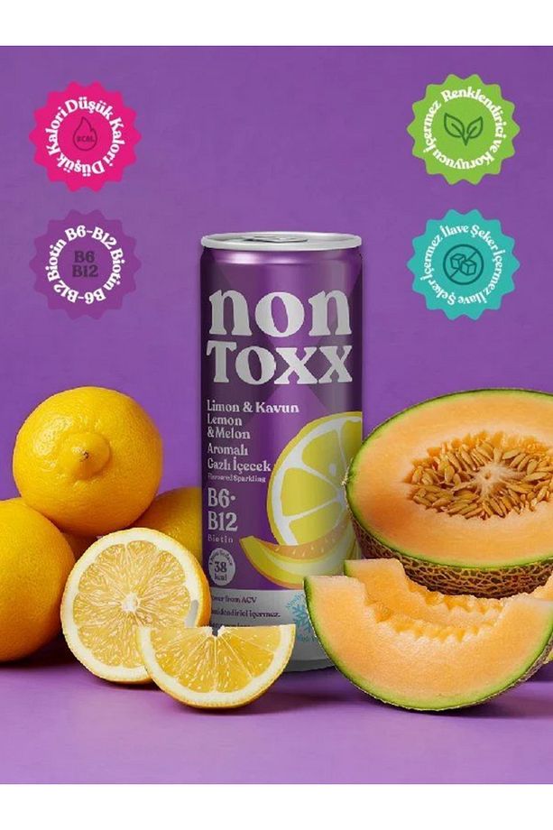 Limon & Kavun Aromalı Sirkeli Gazlı İçecek 250 ml x 12 Adet (Koli) - 4