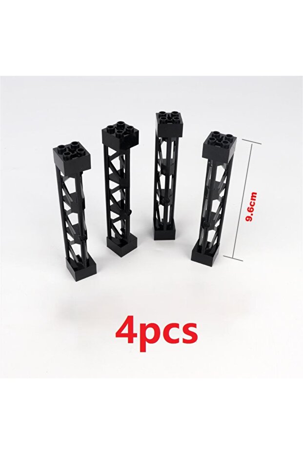 أعمدة مكونة من 4 قطع، مكعبات بناء متعددة الوظائف، قابلة للتكديس، رف تخزين مكتبي متعدد الطبقات، محاكاة عسكرية - 1