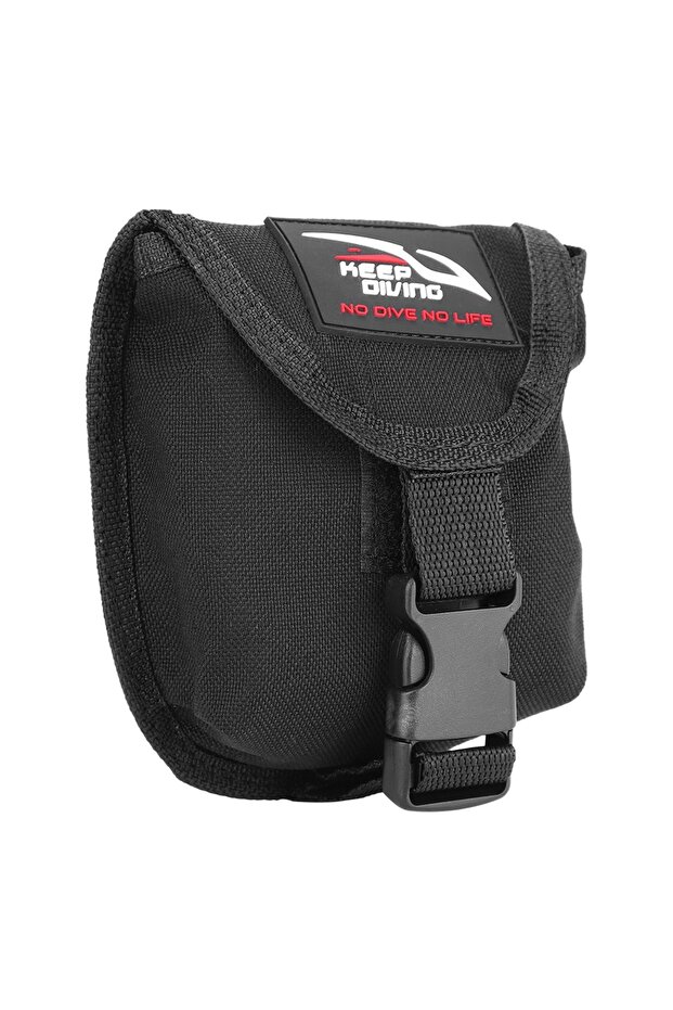 black KEEP DIVING Diving Weight Pocket 2KG Scuba Diving Weight Belt Pocket with Quick Release Buckle