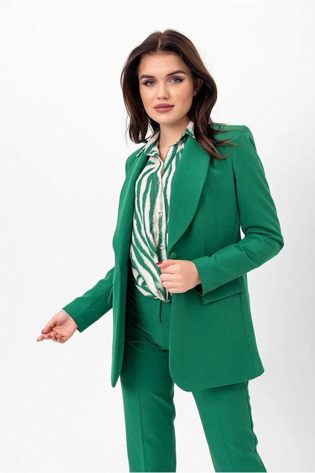 BUTTONED BLAZER JACKET - 1