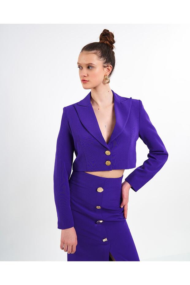 Kısa Blazer Ceket - 1