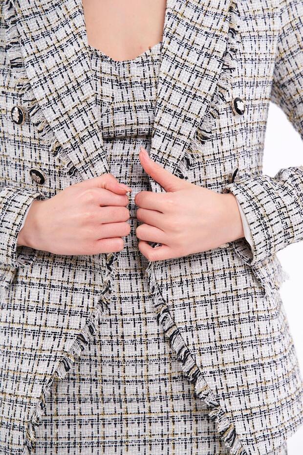 Simli Ekose Ceket - 6