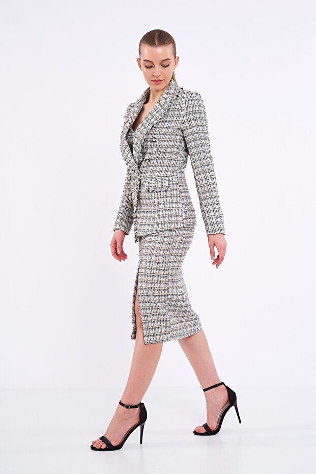 Simli Ekose Ceket - 3