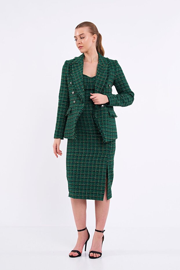 Simli Ekose Ceket - 2