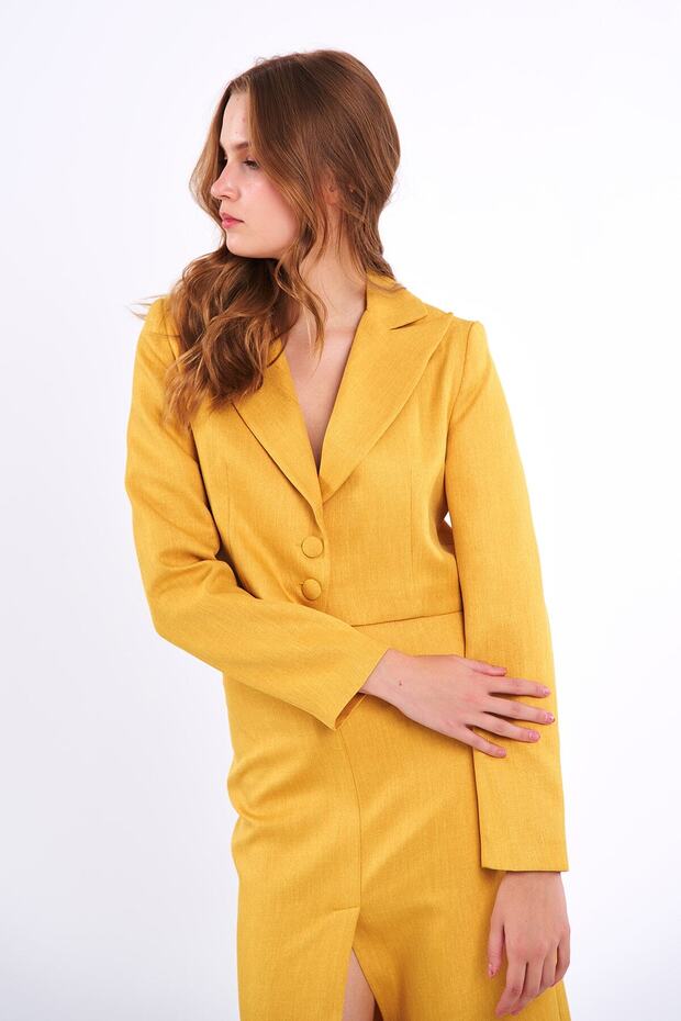 سترة قصيرة من الكتان - 4