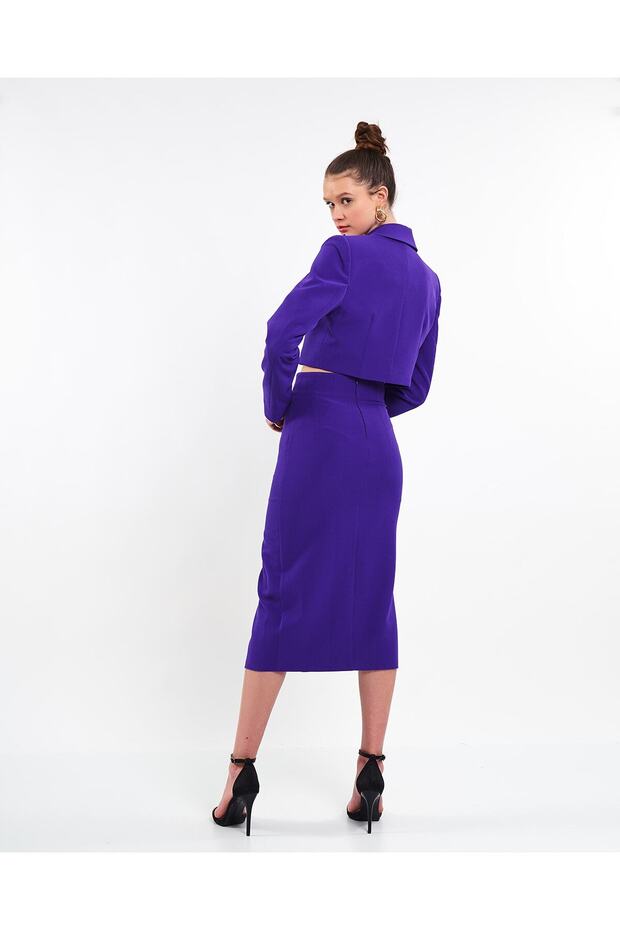 Kısa Blazer Ceket - 7