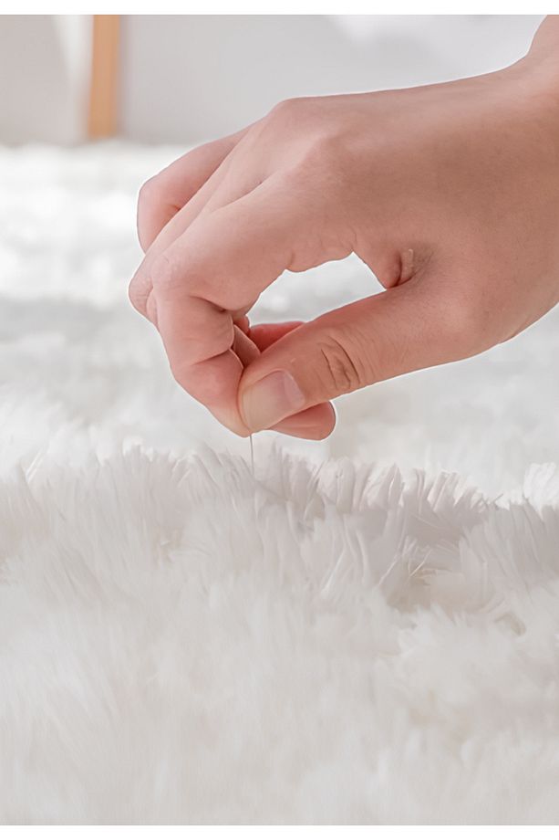 Kevline Yıkanabilir Kaymaz Taban Halı Puffy Peluş Halı Yolluk - 8