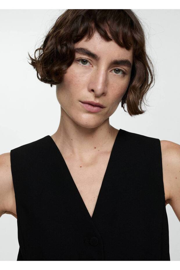 Düğmeli takım yelek - 6