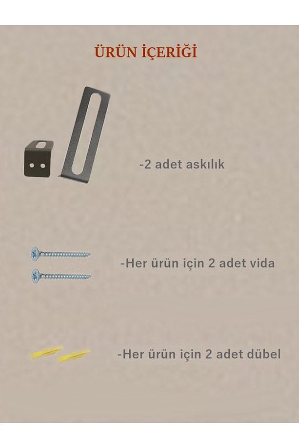 Duvar Askısı - Demir Kıyafet Askılığı - Duvar Giysi Askısı - Demir Kıyafet Askılığı - 2 Adet - 5