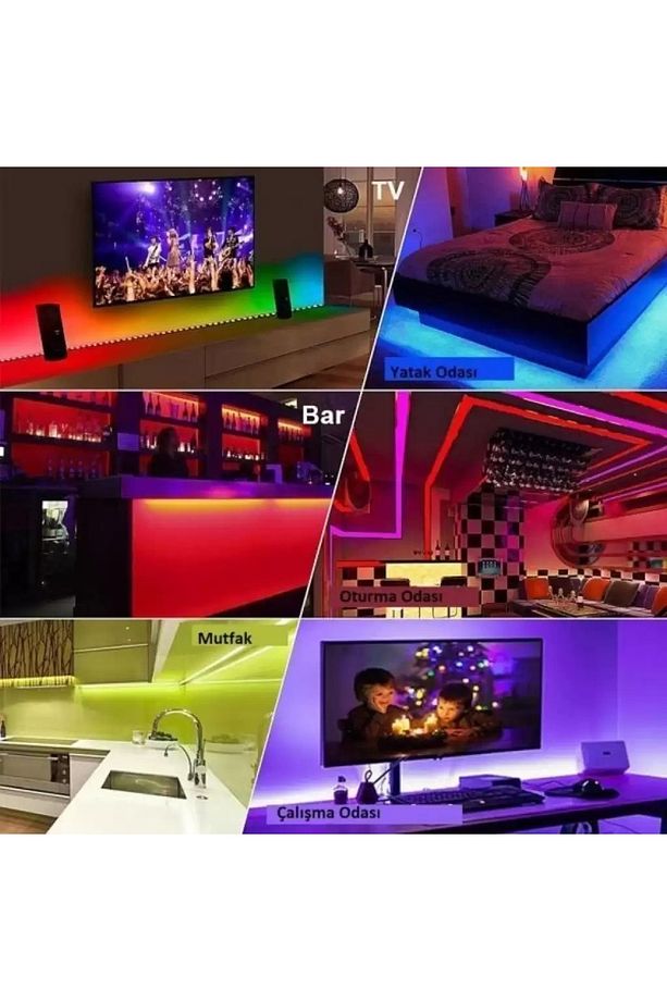 Ct-4557 Rgb Şerit Led Seti (5 METRE RGB LED TRAFO RGB KUMANDA) - 7