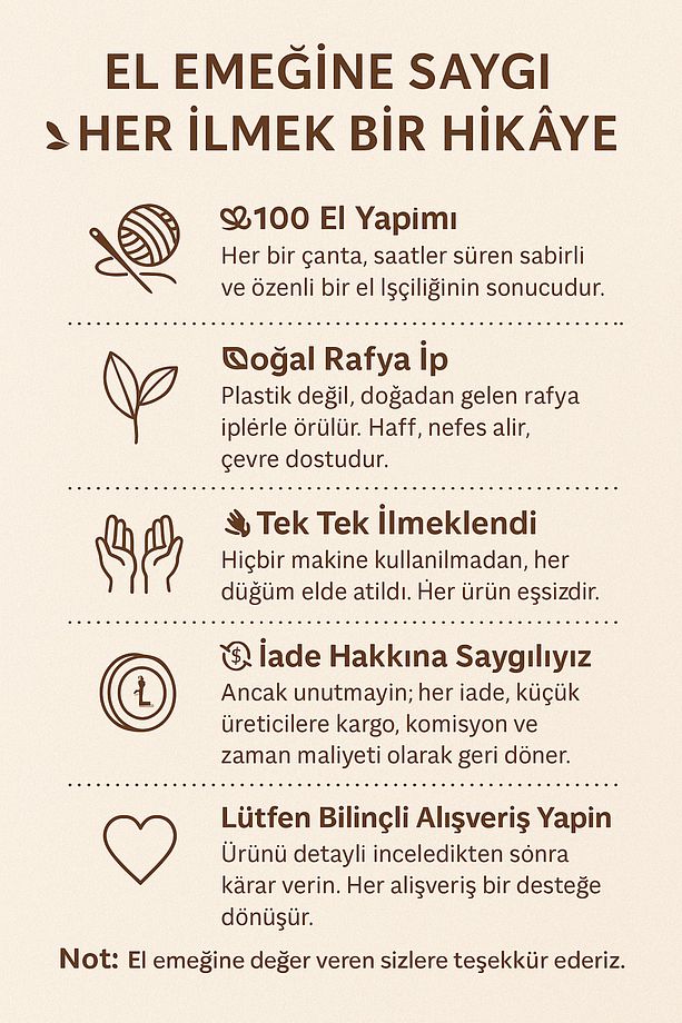 El Yapımı Motifli Kağıt Ip Orta Boy Hasır Çanta 45*30 Cm - 3
