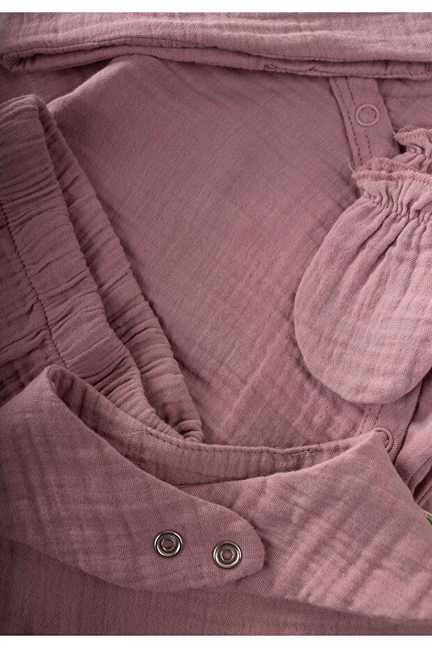 Organic Muslin Hospital Release Baba Szett 0-3 hónapos Lila - 3