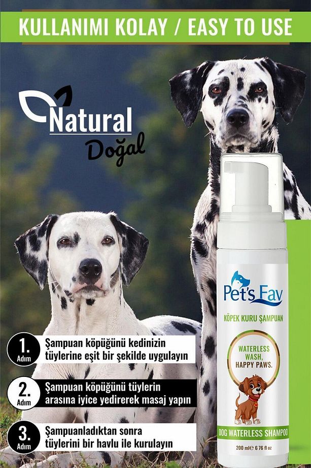 Köpek Bit Pire Kene ve Parazit Önleyici Kuru Köpük Şampuanı - 3