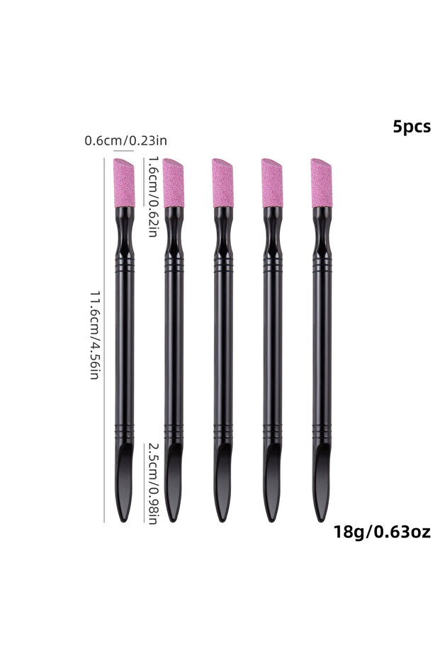 5pcs 1/5PCS Quartz Pen Nail Cuticle Pushers Nail Polish Manicure Stick Nail Files Grinding Pen Dead
