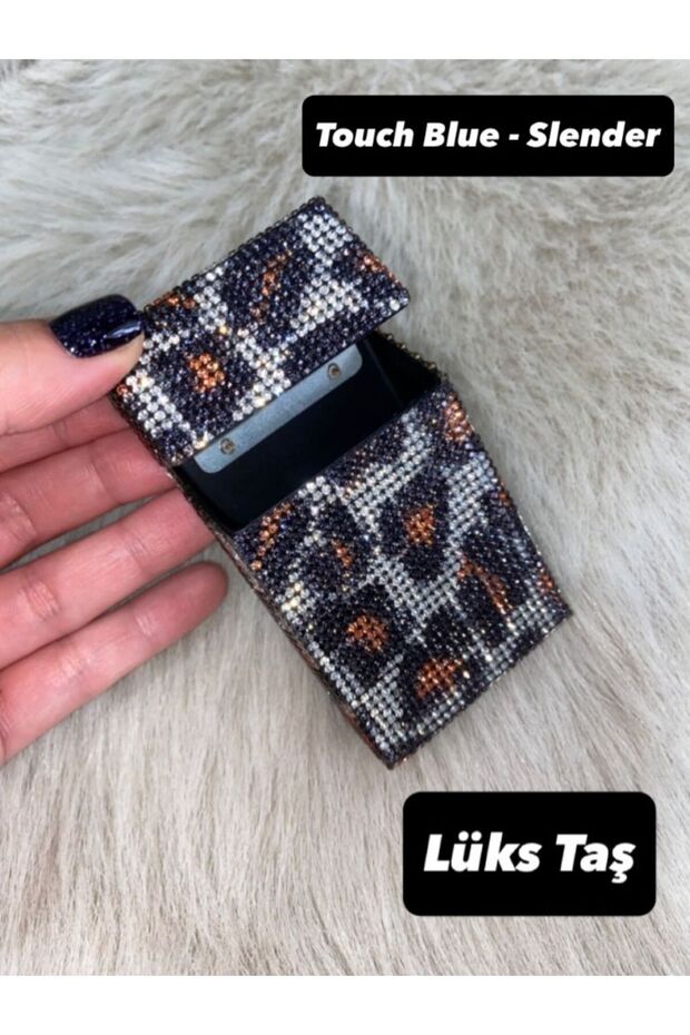 Taşlı Sigara Kutusu (SLENDER TOUCH BLUE) - 1