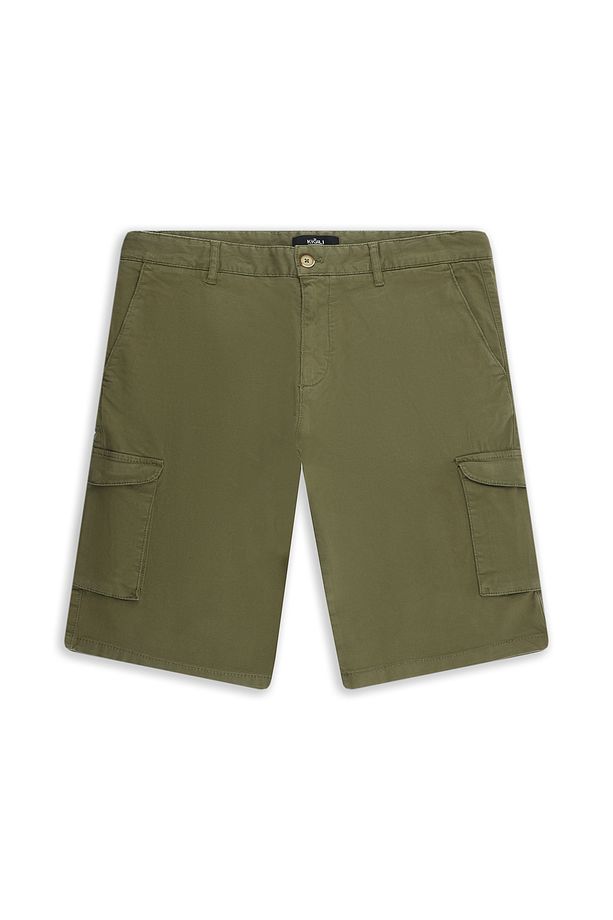 Regular Fit Kargo Cepli Pamuklu Bermuda Şort - 1