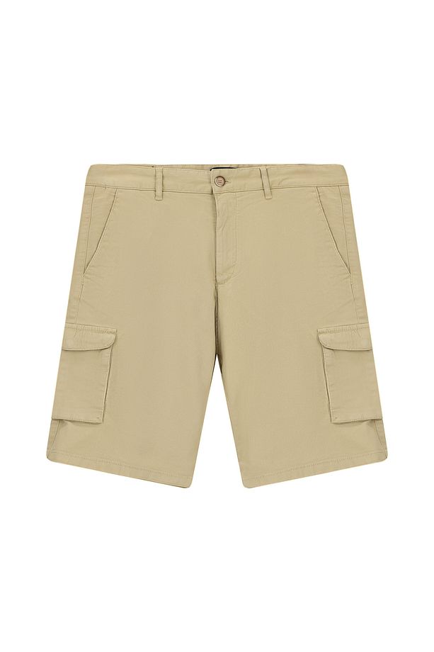 Regular Fit Kargo Cepli Pamuklu Bermuda Şort - 1