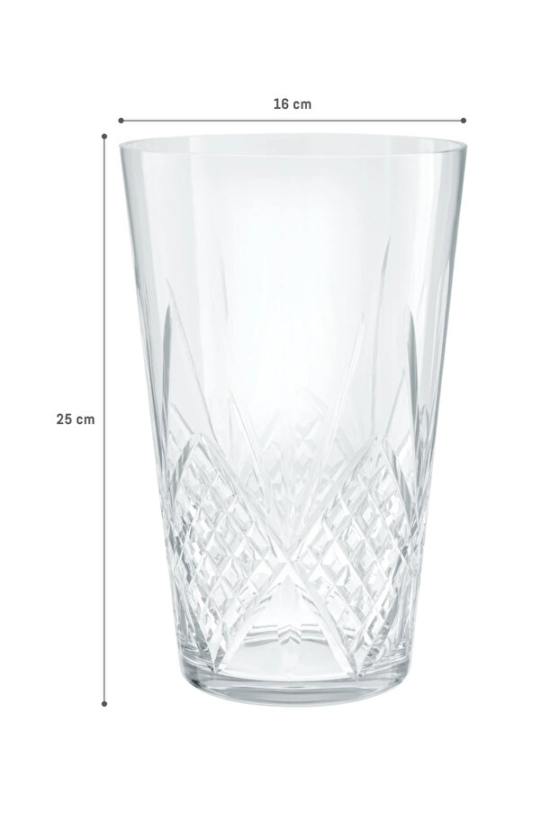 Aron Konik Vazo - Şeffaf - 2