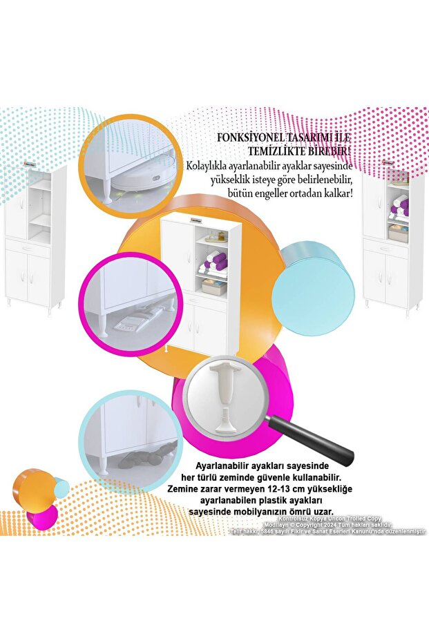Banyo Dolabı Çok Amaçlı Dolap - 5
