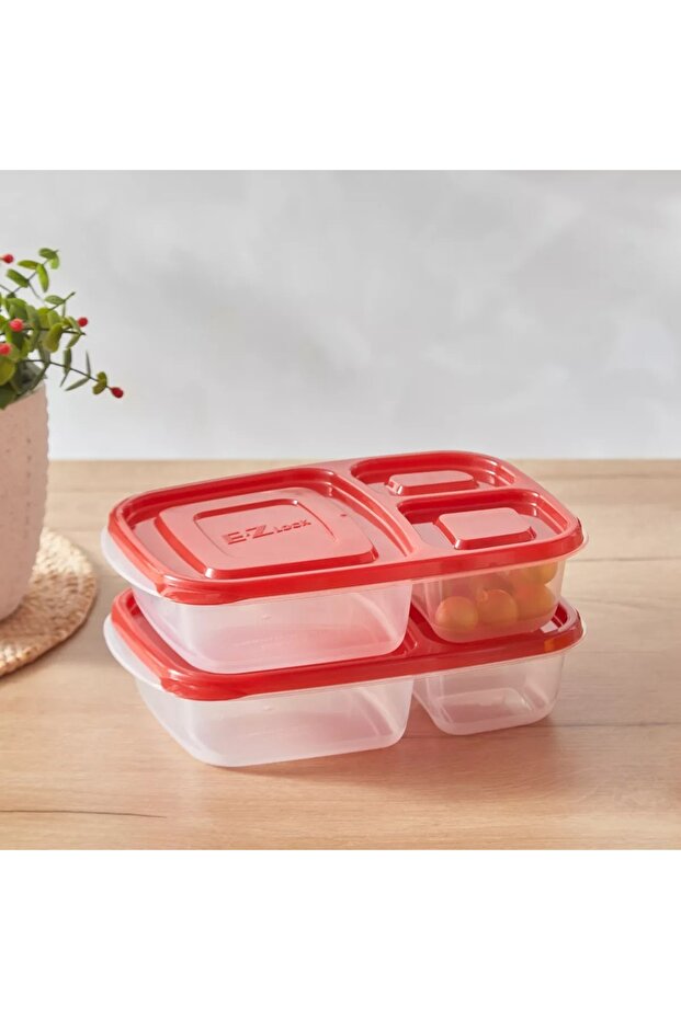 EzLock Rectangle Container Set - 965ml (Set of 2) - 3