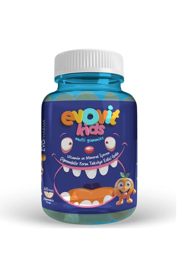 Evovit Kids Multi Gummies 60 شكل جل مضغ