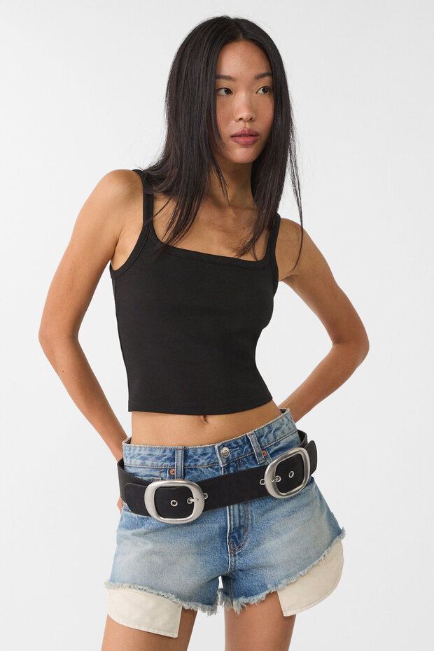 Çift Tokalı Kalın Kemer - 2