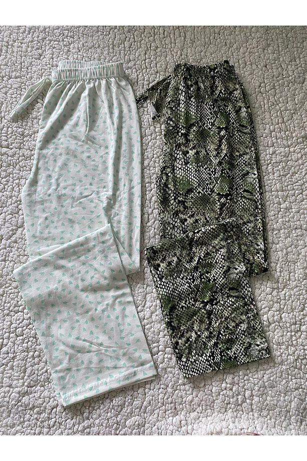 2'li Kadın Pijama Altı - Ultra Kalite Tek Alt Pijama - 1