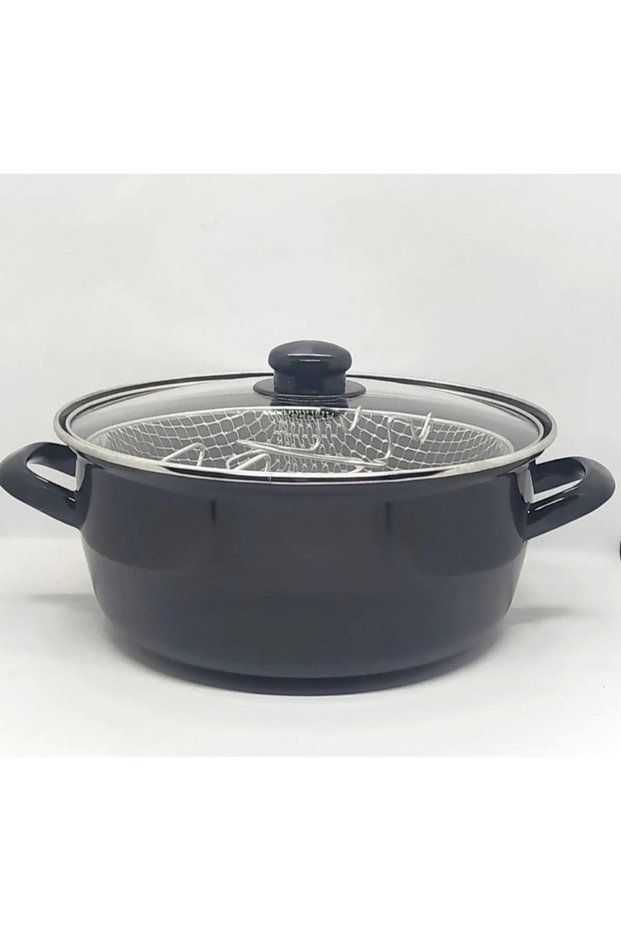 Large Size Enamel Frying Fryer Pot 5 and a Half Liters