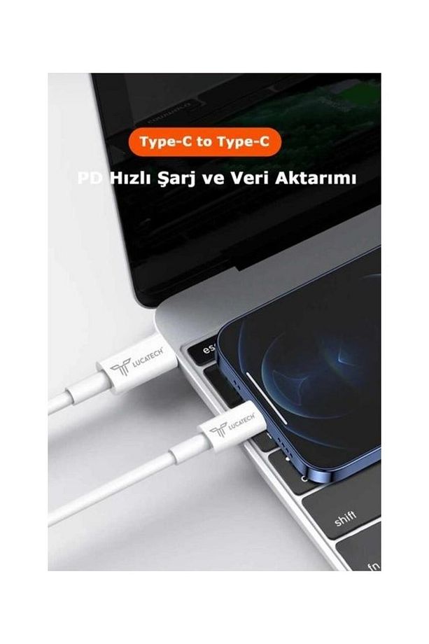 Samsung Galaxy A33 / A34 / A35 / A53 / A54 / A55 uyumlu Type-C to Type-C Hızlı Şarj Kablosu 2 METRE - 8