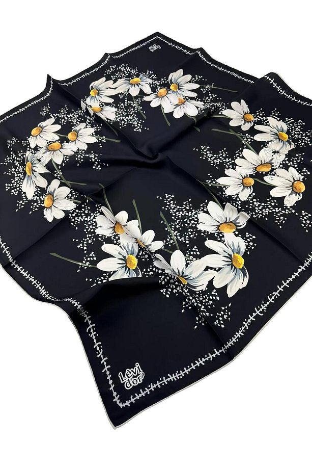 Twill İpek Eşarp Siyah - 2