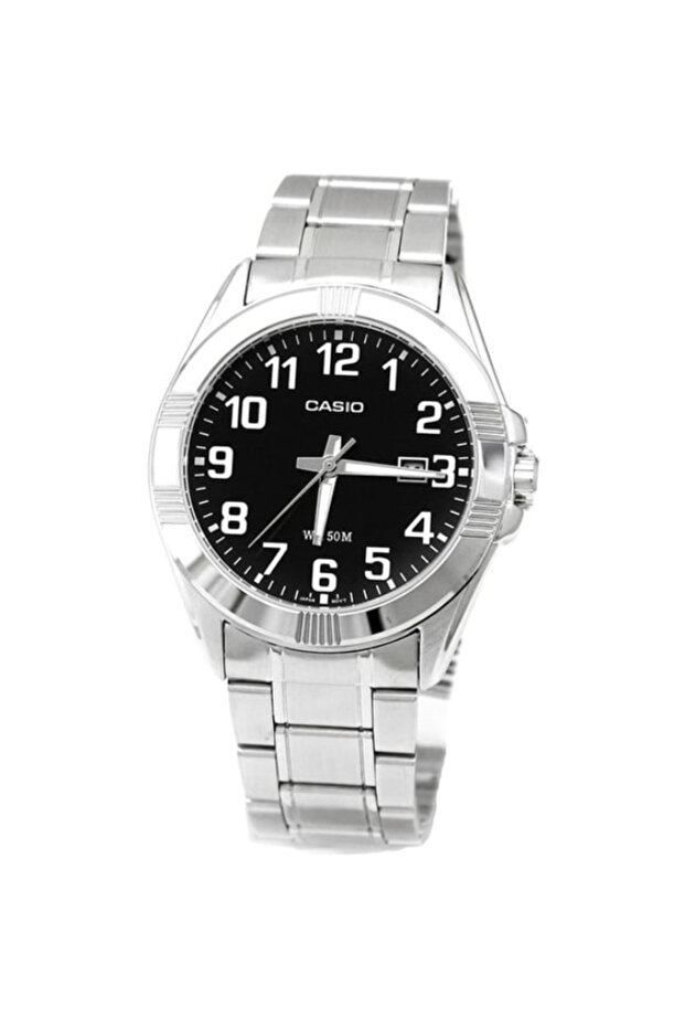 ساعة كاسيو للرجال بمينا أسود تناظرية - MTP-1308D-1B - 1