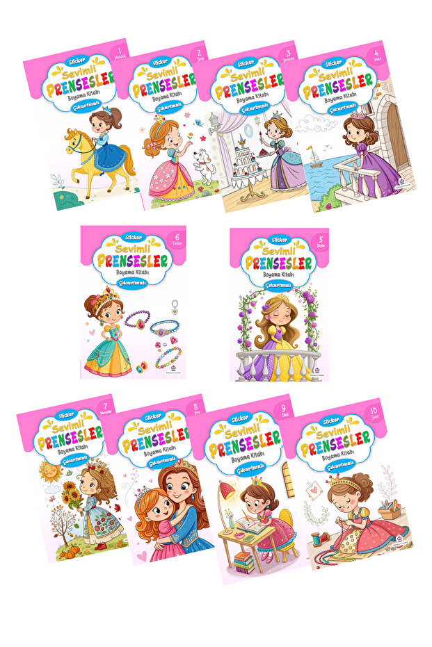 Cute Princes with Painting Stickers (Series of 10)
